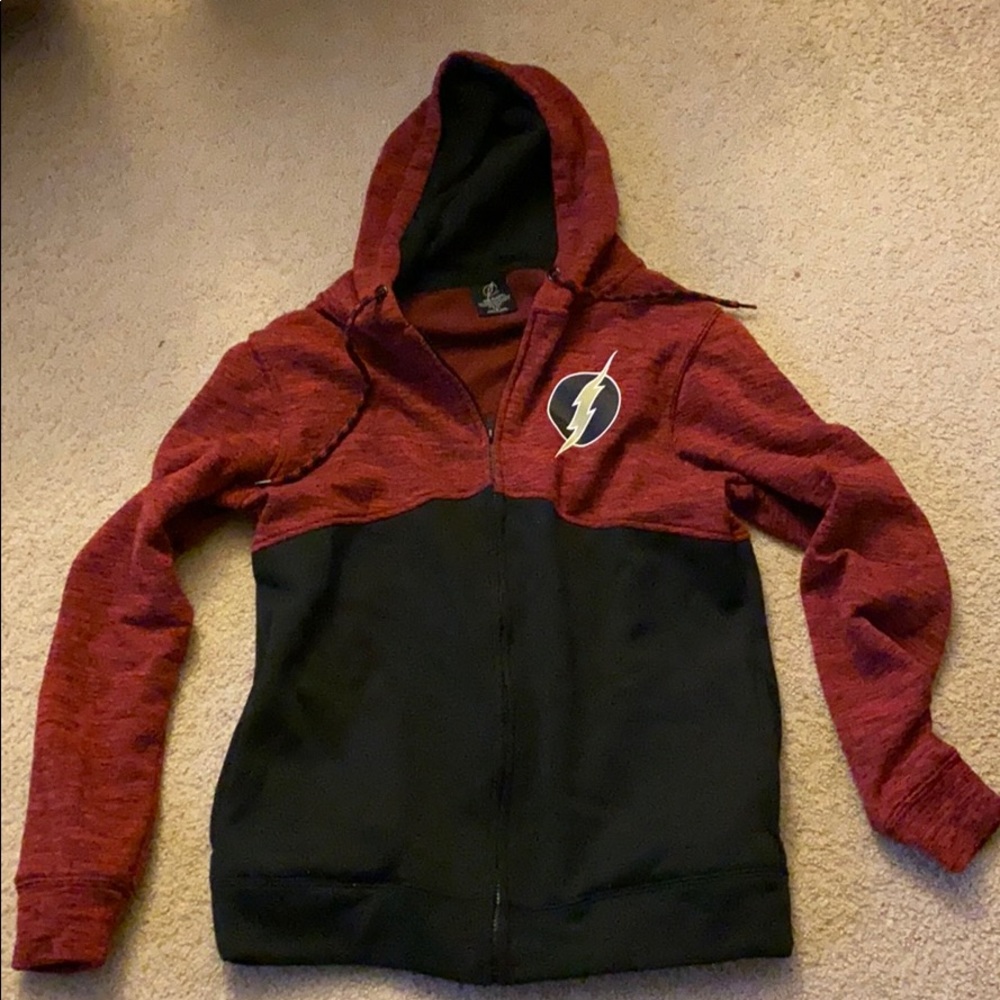 The Flash Zip Up Hoodie Ref/Black